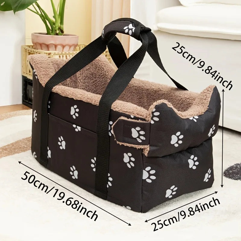 Portable Pet Car Seat – Travel Bed for Small Dogs & Cats