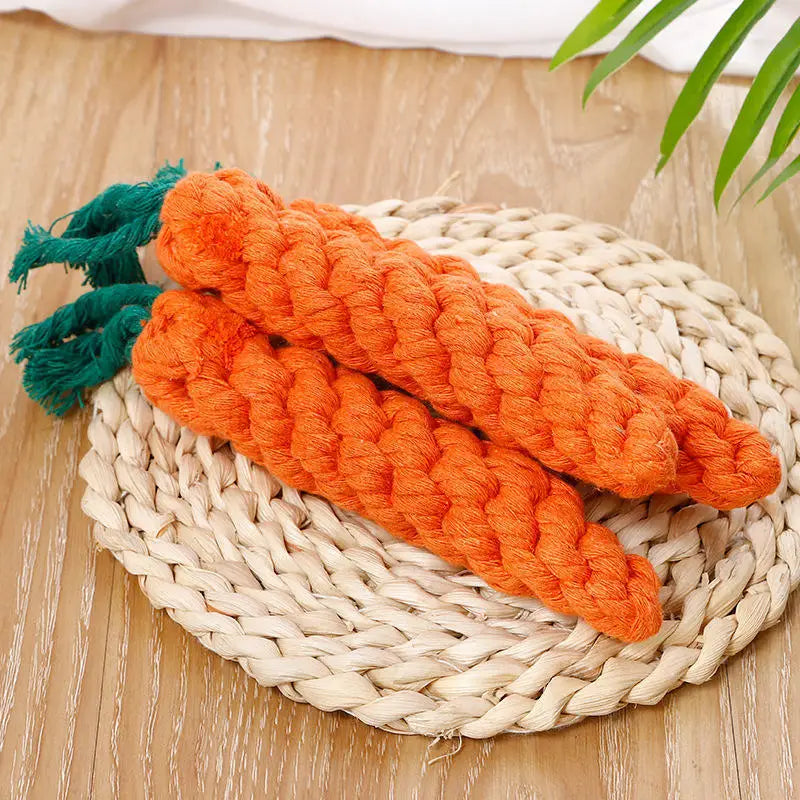 CozyPaws Carrot Rope Toy for Dogs and Cats