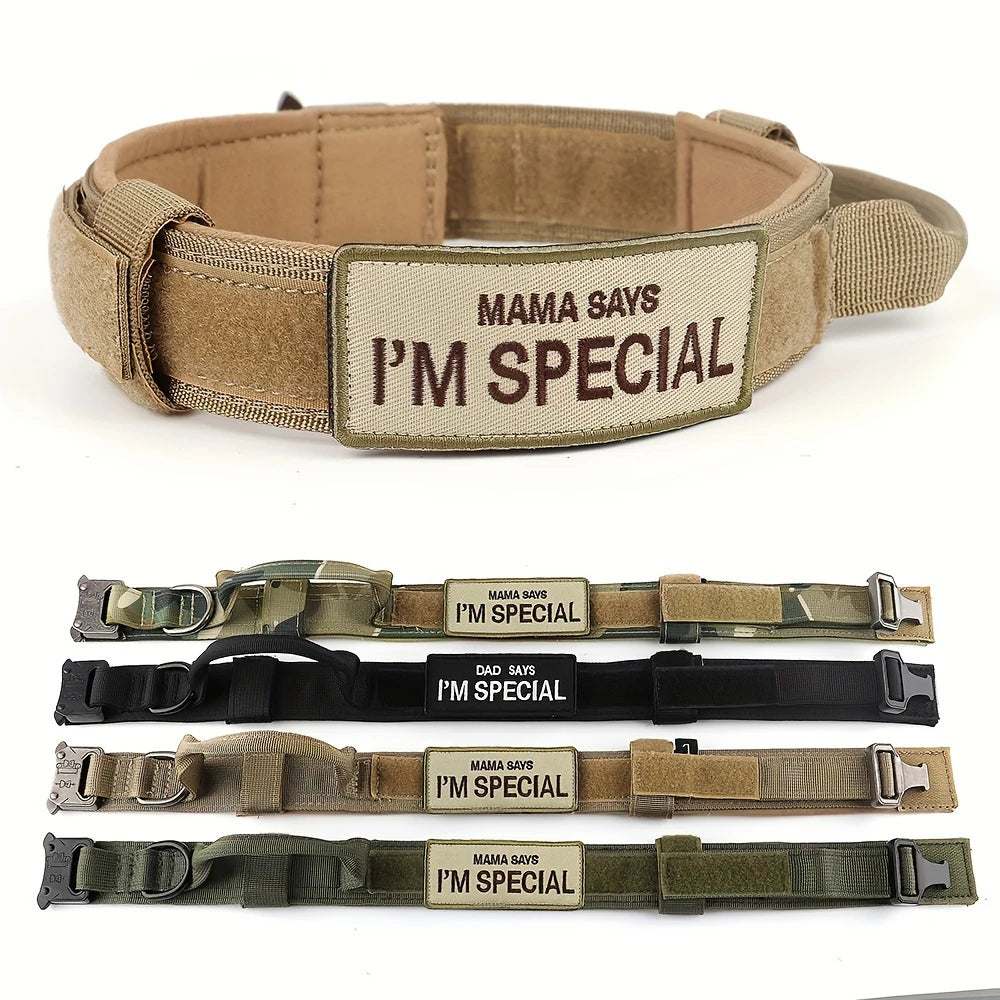🐕 Tactical Dog Collar with Handle