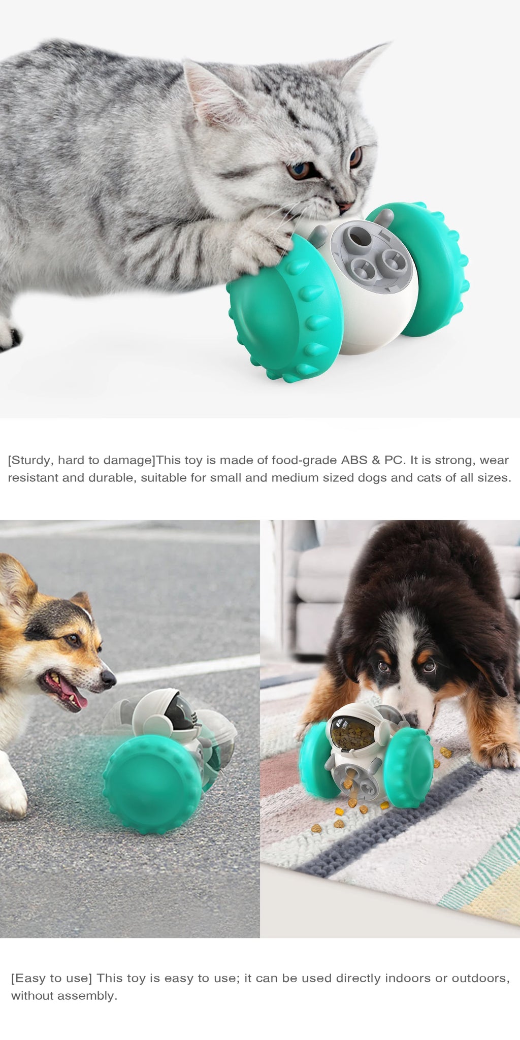 Interactive Treat Dispenser Toy – For Dogs & Cats