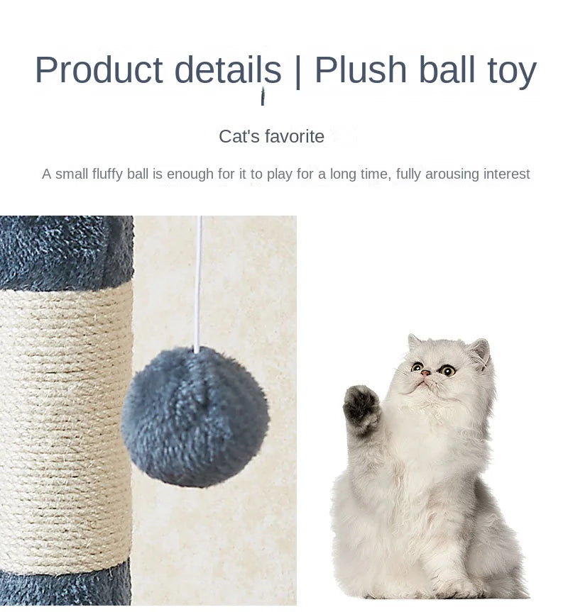 CozyPaws Multi-Layer Cat Tree Tower with Scratching Post and Ladder
