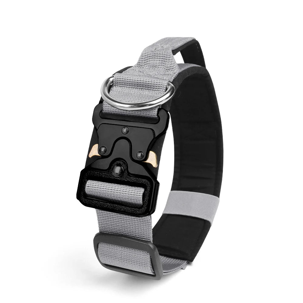 Tactical Dog Collar with Metal Buckle