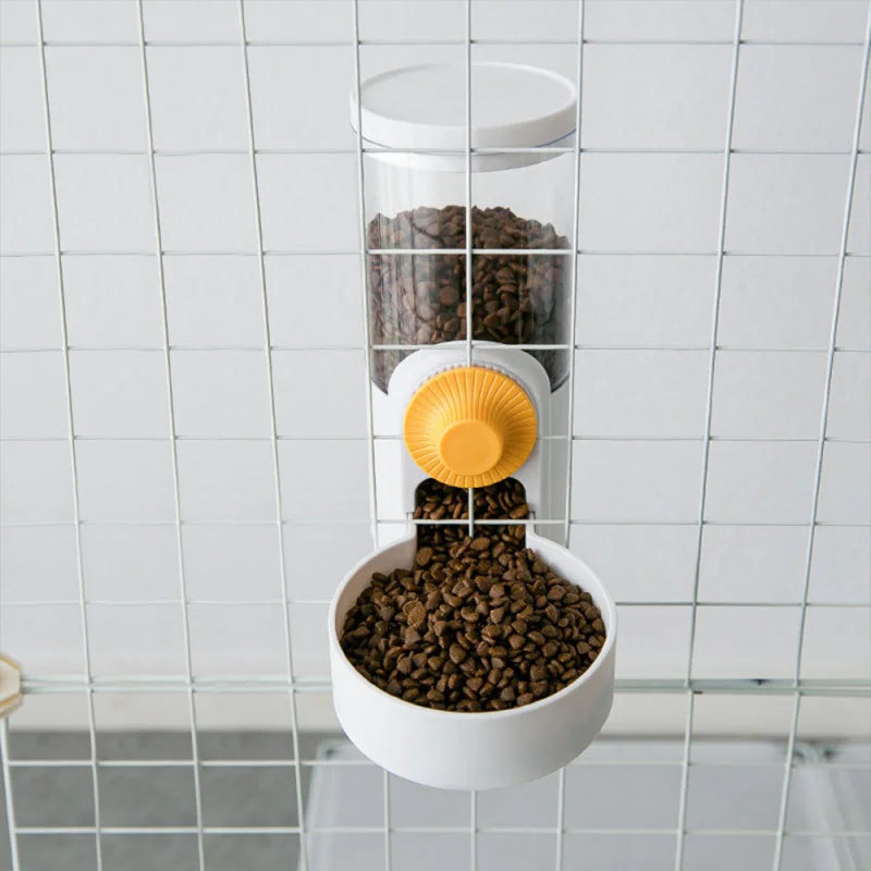 Automatic Hanging Pet Feeder & Water Bottle