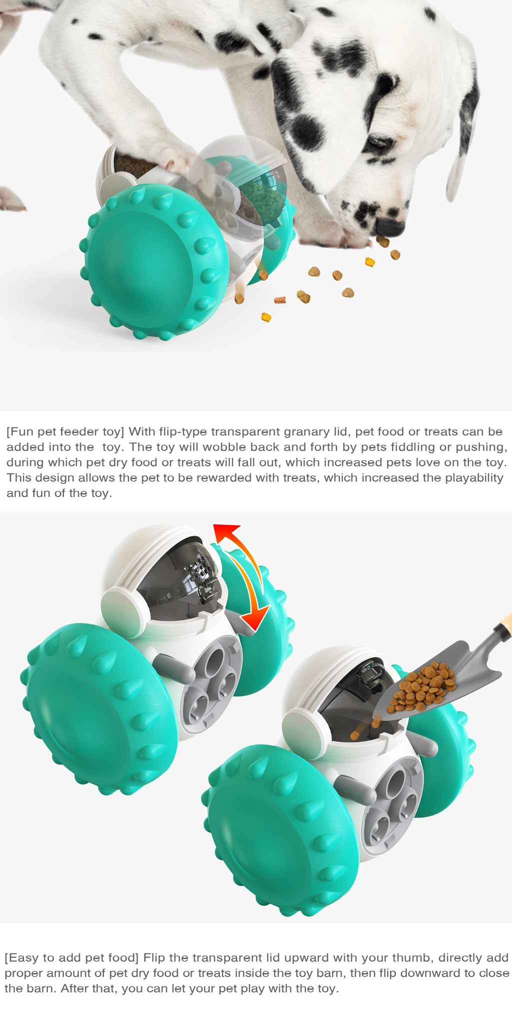 Interactive Treat Dispenser Toy – For Dogs & Cats